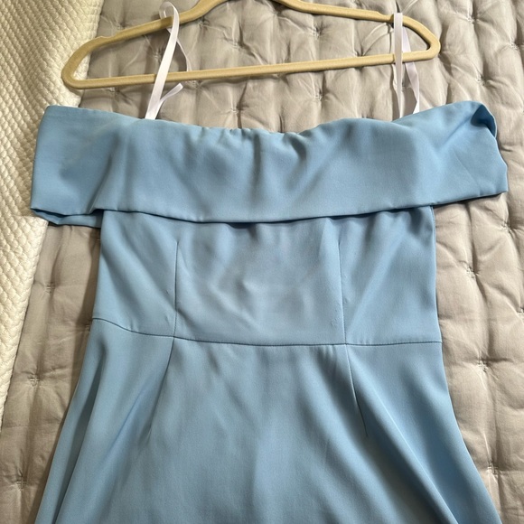 Blue off the shoulder mini dress - Picture 7 of 7